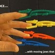 main_display_large.jpg Free STL file Crocz... Crocodile Clips / Clamps / Pegs with Moving Jaws・3D print design to download