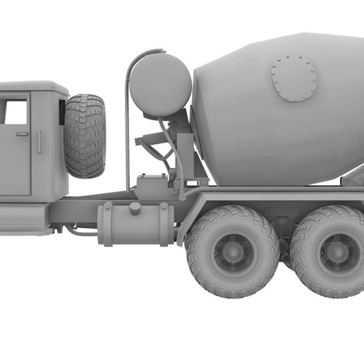 🚚 KrAZ-255B cement mixer truck HQ・ 3D File for 3D printing・Cults