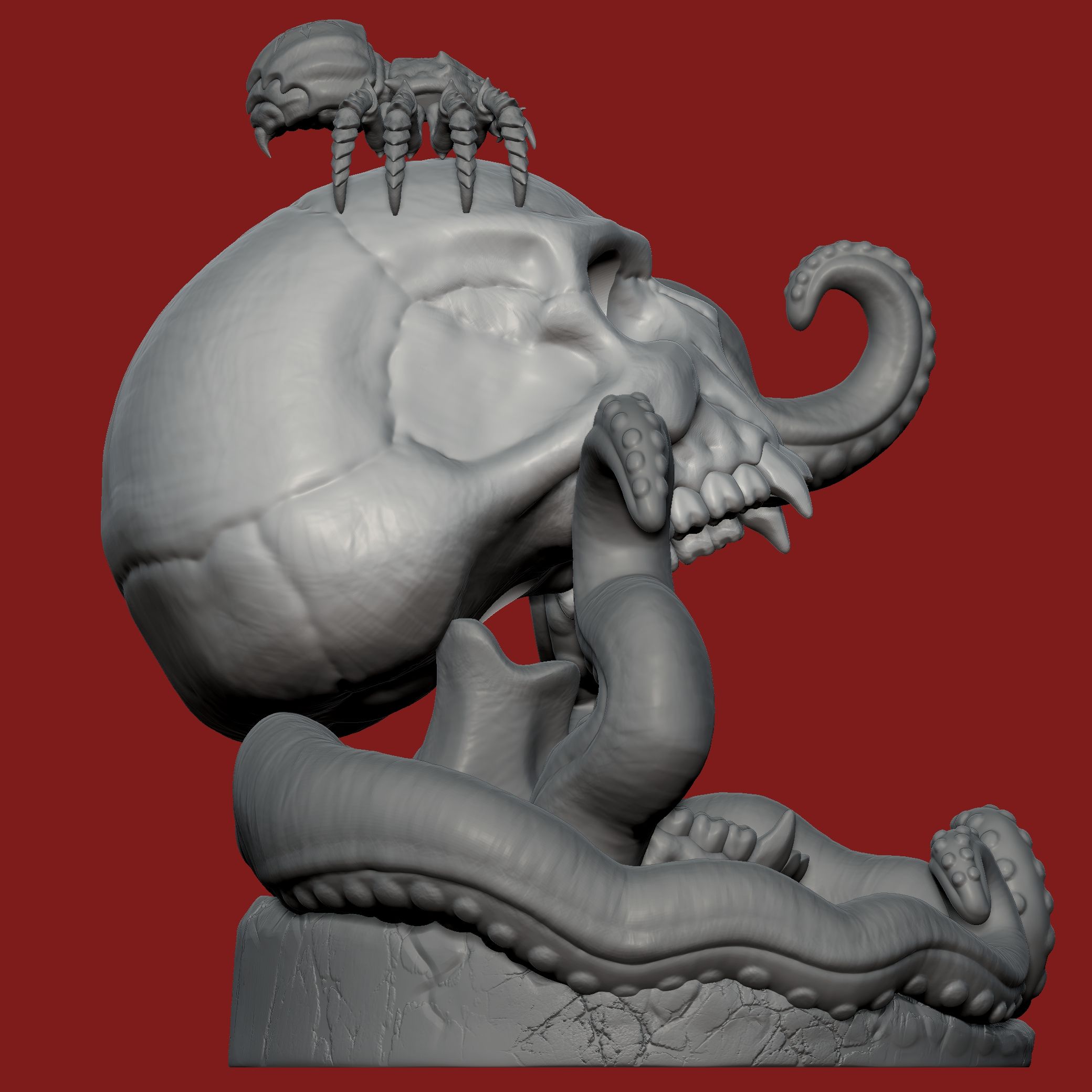 Скачать файл Череп и щупальца Башня для игры в кости