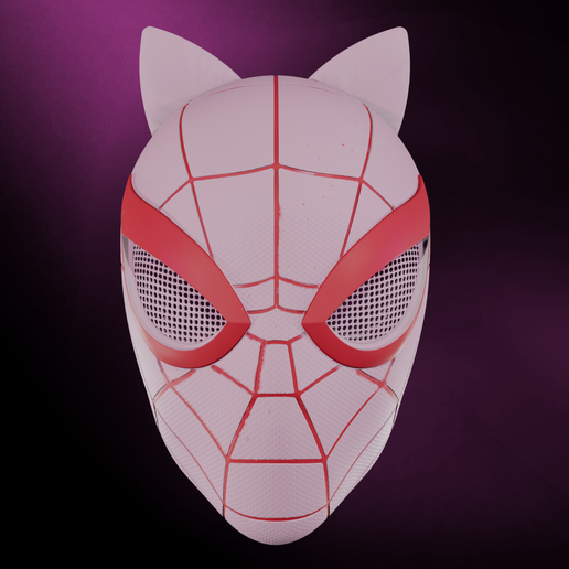 3D file 3D Hello Kittypool Spiderman Helmet, Textured Spiderman Mask ...