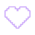 pixel heart3.stl Pixel Heart Cookie Cutter Classic Video game