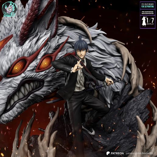 🦊 Aki Hayakawa x The Fox Devil CHAINSAW MAN - STL ready for 3D