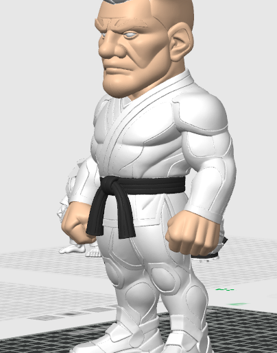 Superhero jiu-jitsu black belt 3D model
