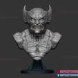 Marvel_Wolverine_Bust_01.jpg Marvel Wolverine Bust X-men Sculpture STL File