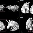 1-9.jpg Horse and Unicorn Head