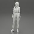 Girl-0007.jpg Attractive Woman Wearing Off Shoulder sneakers and pants 3D Print Model