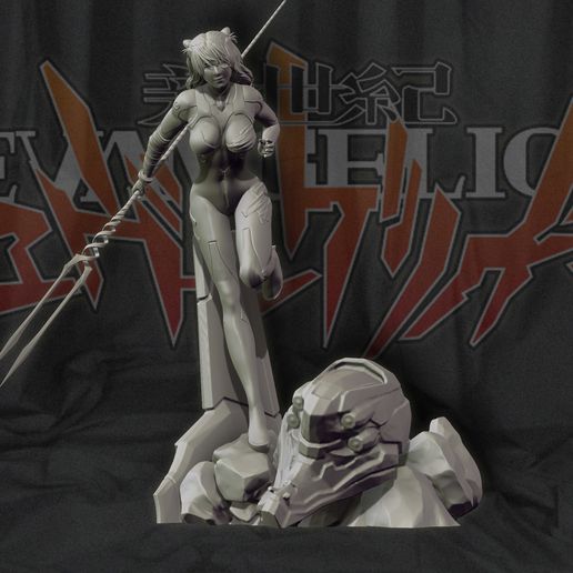 Asuka Langley - Neon Genesis Evangelion - 3d print figurine 3D model