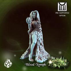 WoodNymph1presupport.jpg 3D file Wood Nymph・3D printable model to download