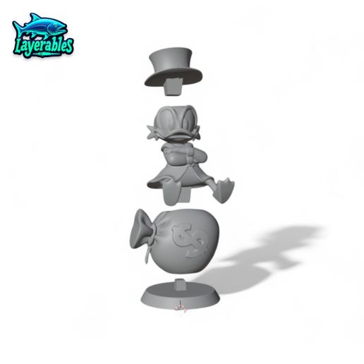 Screenshot-2025-05-12-213032-Photoroom.jpg Scrooge McDuck 3D Printer Model - STL File - Disney Money Duck Collectible - 3D Print Cartoon Figure - Desk Decor - Fan Art STL
