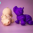 Hippo_04.jpg STL-Datei Entzückendes Flexi-Nilpferd・3D-druckbares Modell zum herunterladen