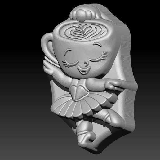 BALLERINA CAPUCHINA VACUM- MOLD BATH BOMB, SOLID SHAMPOO - 3D model önizlemesi