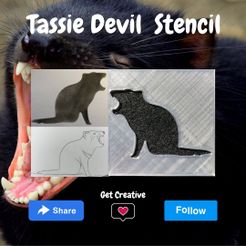 (rama Om Tassie Devil  Stencil