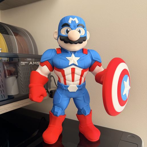 🎨 captain mario Fan art (no ams-multiparts/3mf)・3D Print with the ...