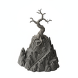 a250.png Ancient Ritual Ascent 3D Model | Barren Tree on Stone Pinnacle