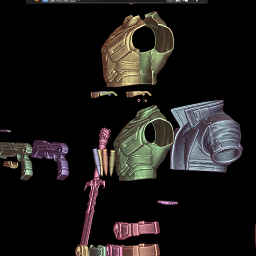 blender_F2k9AFoMAf.png Blade, Eric Cross Brooks, Wesley SNipes Default Costume Marvel Rivals Full armor, weapon and props Cosplay Kit , kitbash