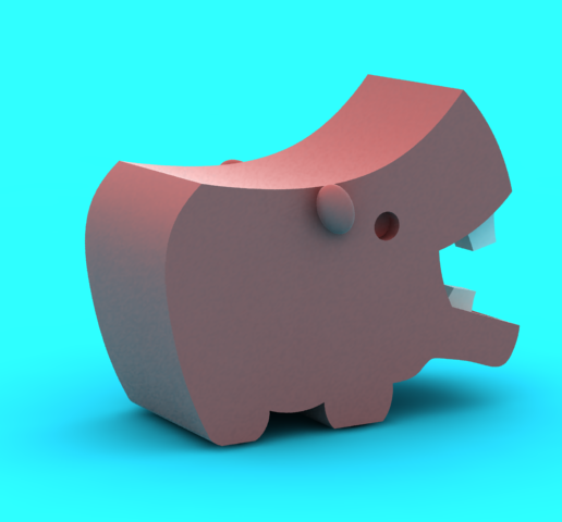 🦛 Cute Block-Style Hippo Toy – 3D Printable Animal Figurine・ STL File ...