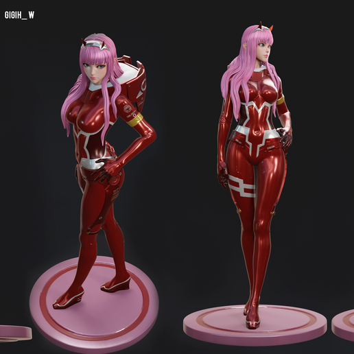 🗿 Zero Two From Darling In the FranXx 3D print model・ 3D File for ・Cults