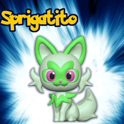 screenshot.png Бесплатный STL файл POKEMON - SPRIGATITO Paldea starters・Модель для загрузки и 3D-печати