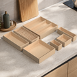Modular-Kitchen-Drawer-Organizer-1.png Modular Drawer Organizer STL File — 3D Printable Customizable Drawer Insert | Desk & Kitchen Storage