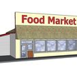 Food Market Scenic.JPG 3D file PREMIUM N Scale Rural Town Grocery Store (#3 of 7 in set)・Design to download and 3D print, MFouillard