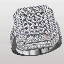 ş1.jpg Woman Stone Ring  3D stl