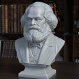 202Karl-Marx_frame02_1resin.png 卡尔-马克思 - 半身雕像 3D 打印模型 STL 文件，可打印半身雕像