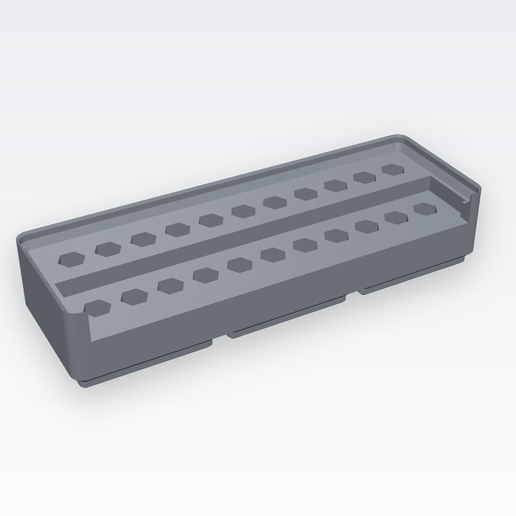 Gridfinity 3x1 3U organizador escalonado de puntas / 3x1 3U stepped bit organizer