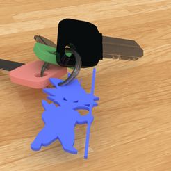 Young-Goku-Keychain.jpg Free 3D file key ring goku・3D printer model to download