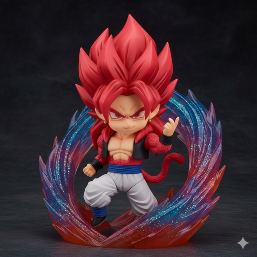 🐉 Gogeta Super Saiyan Nendoroid Style 3D Printable Figure