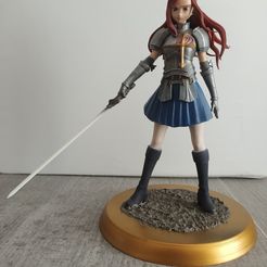1-face.jpg 3D-Datei Erza Scarlet (Fairy Tail)・Design zum Herunterladen und 3D-Drucken