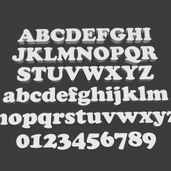 Screenshot_1.png STL file cooper font alphabet letter lower and upper case・3D printer design to download
