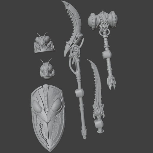 Mantis Themed Space Warriors Upgrade Set