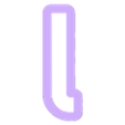 J_Ucase.stl heinrich - alphabet font - cookie cutter
