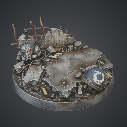🛰 Fallen Space Warrior Base - Sci-Fi Ruins & Battle Debris・ STL File ...