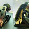 Logitech.jpg 50mm Bass shaker transducer mount for Logitech Pedals
