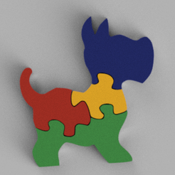 Perro.png Download free STL file Dog Puzzle • 3D printing template, vicentosqui