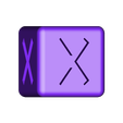 Cube_OXO.STL Morpion game - tic-tac-toe - OXO