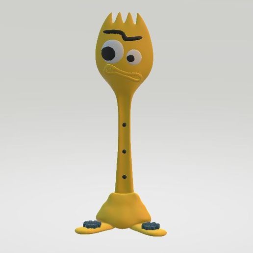 👾 cartoon spork 3d printable model・ STL File for 3D printing・Cults