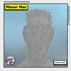 Flatman_Portrait.png 3D file Planar Man・3D print design to download