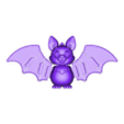 BAT_BODY_.stl 🦇 Flexi Chibi Bat - STL Pack | Print-in-Place + Print-in-Parts + Keychain Edition