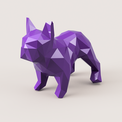 PUG_2022-Aug-09_05-32-36PM-000_CustomizedView10669838446_png.png STL file PUG LOW POLY・Template to download and 3D print