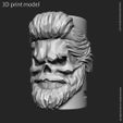 SB_vol1_lowpoly_z8.jpg lowpoly Skull bearded vol1 flower pot