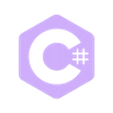 Csharp.stl Coding language logo's wall art pack