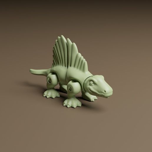 articulated dimetrodon 3D model
