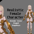 1.png Golden Knight Girl - Realistic Female Character - Blender Eevee