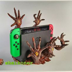 amiibo-zelda-manos-tenebrosas-comprar.jpg Archivo 3D Manos Tenebrosas Nintendo Switch Dock "Gloom Hands" The Legend of Zelda "Tears of the Kingdom"・Modelo imprimible en 3D para descargar