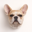 0103.png French Bulldog STL Bust & Magnet – High Detail Dog Sculpture for 3D Printing (Fridge Magnet Model)