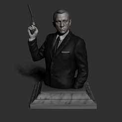James Blocagem 05.png STL-Datei 007 James Bond Bust・Vorlage für 3D-Druck zum herunterladen, FantabulousMiniatures