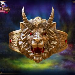 RubyRing_RENDER.jpg STL file Ruby Ring of Intimidation - SUPPORT FREE!・Design to download and 3D print