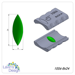 1006-8x24.png Fichier STL ROULEAU DE PERLES D'ARGILE POLYMÈRE / FORME TORPEDO / LED1006-8X24・Objet imprimable en 3D à télécharger